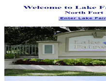 Tablet Screenshot of lakefairwayshoa.com